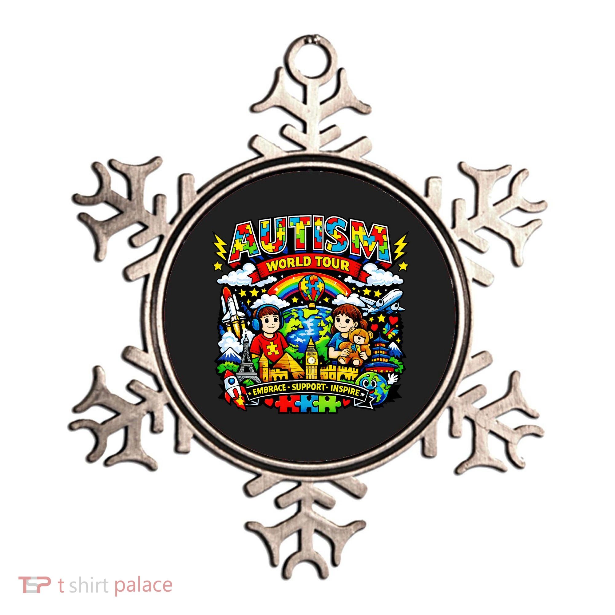 Autism World Tour Embrace Support Inspire Ornament