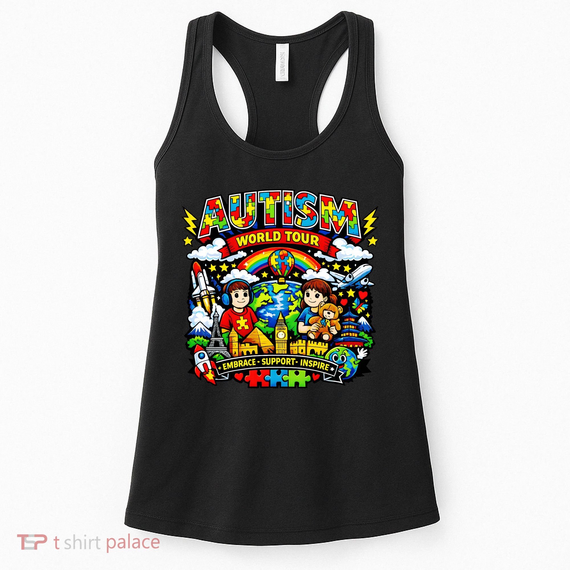 Autism World Tour Embrace Support Inspire Women's Tank Top