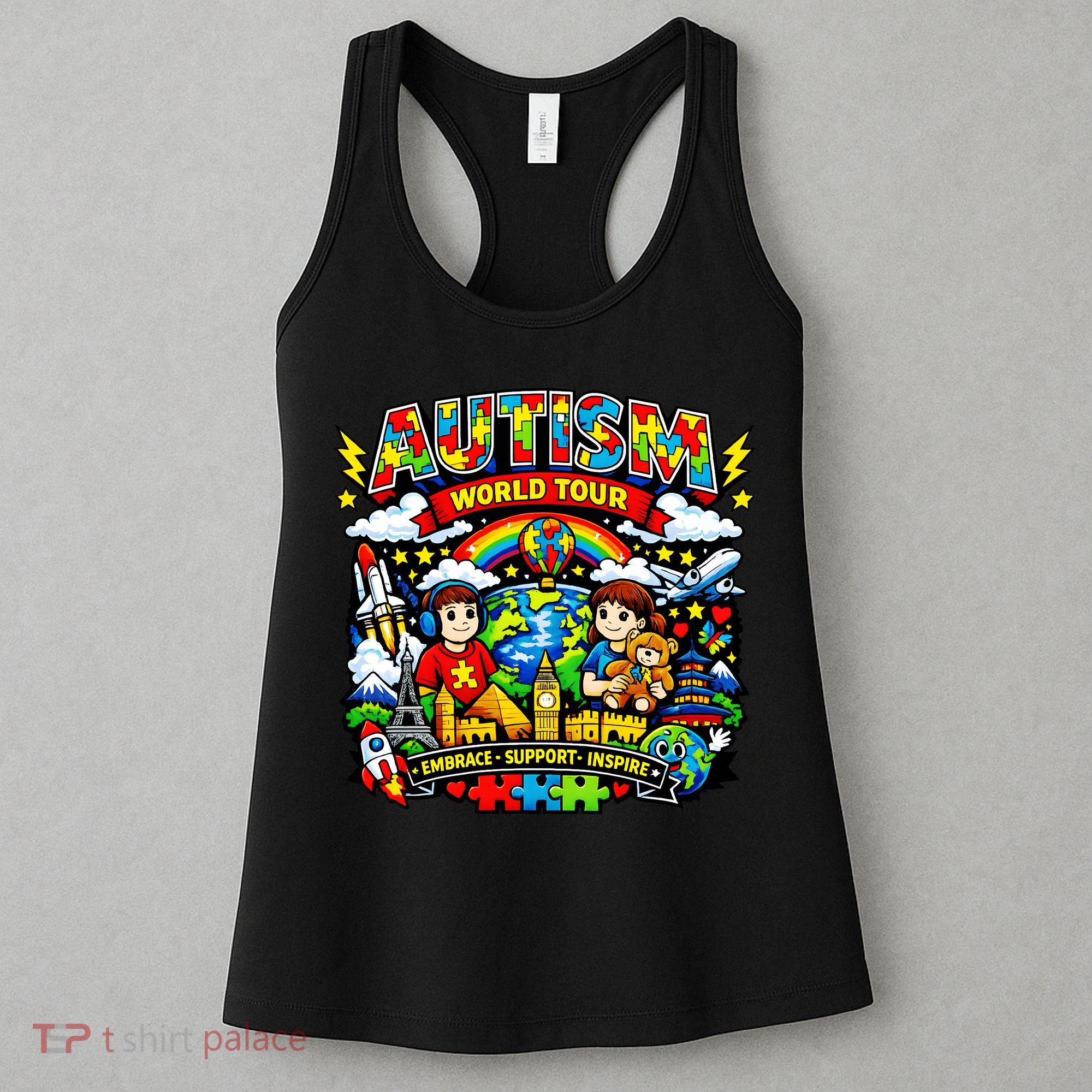 Autism World Tour Embrace Support Inspire Women's Tank Top