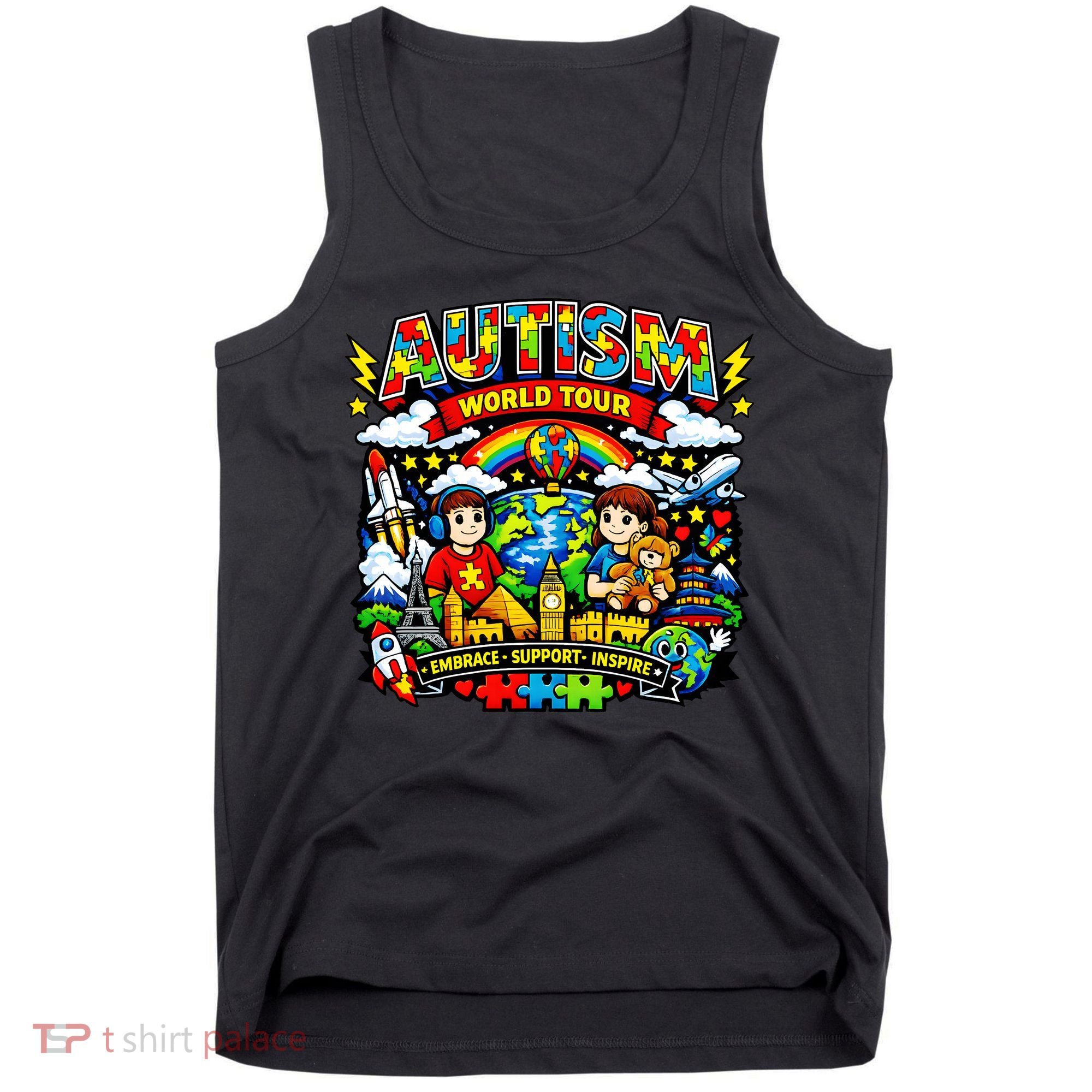 Autism World Tour Embrace Support Inspire Tank Top