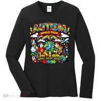 Autism World Tour Embrace Support Inspire Women's Long Sleeve Shirt thumb 0