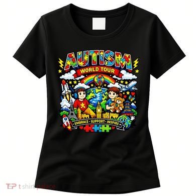 Autism World Tour Embrace Support Inspire Women's T-Shirt