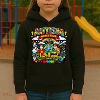 Autism World Tour Embrace Support Inspire Kids Hoodie thumb 3