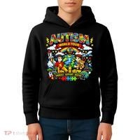 Autism World Tour Embrace Support Inspire Kids Hoodie thumb 4