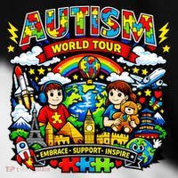 Autism World Tour Embrace Support Inspire Toddler Fine Jersey T-Shirt thumb 2