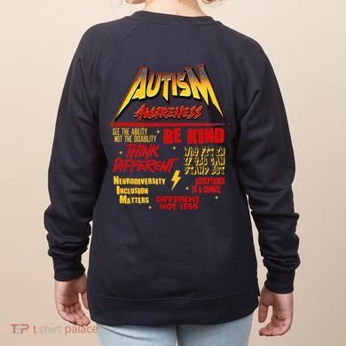 Autism World Tour Front And Back Women's Sweatshirt back