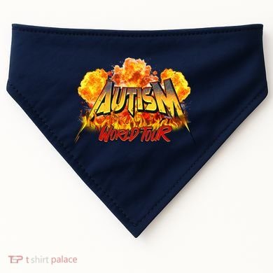 Autism World Tour Front And Back USA-Made Doggie Bandana