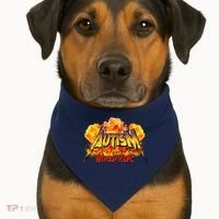 Autism World Tour Front And Back USA-Made Doggie Bandana thumb 2