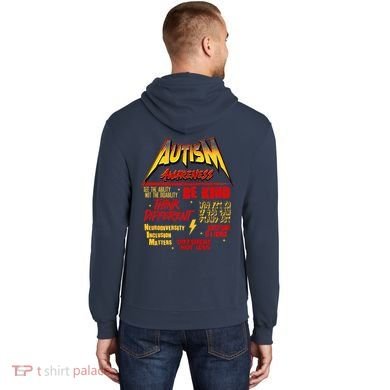 Autism World Tour Front And Back Hoodie back