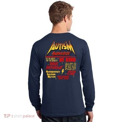 Autism World Tour Front And Back Long Sleeve Shirt back