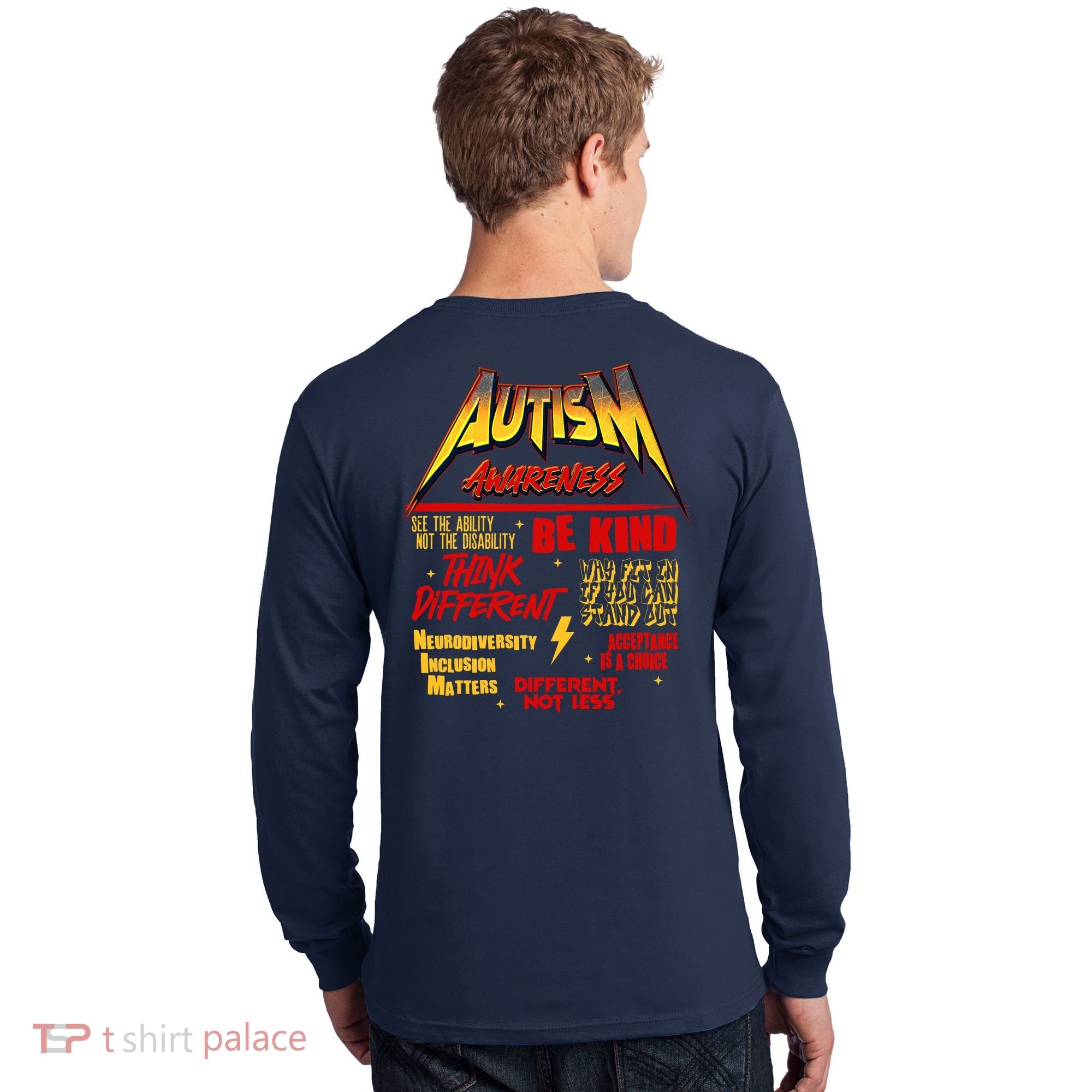 Autism World Tour Front And Back Long Sleeve Shirt