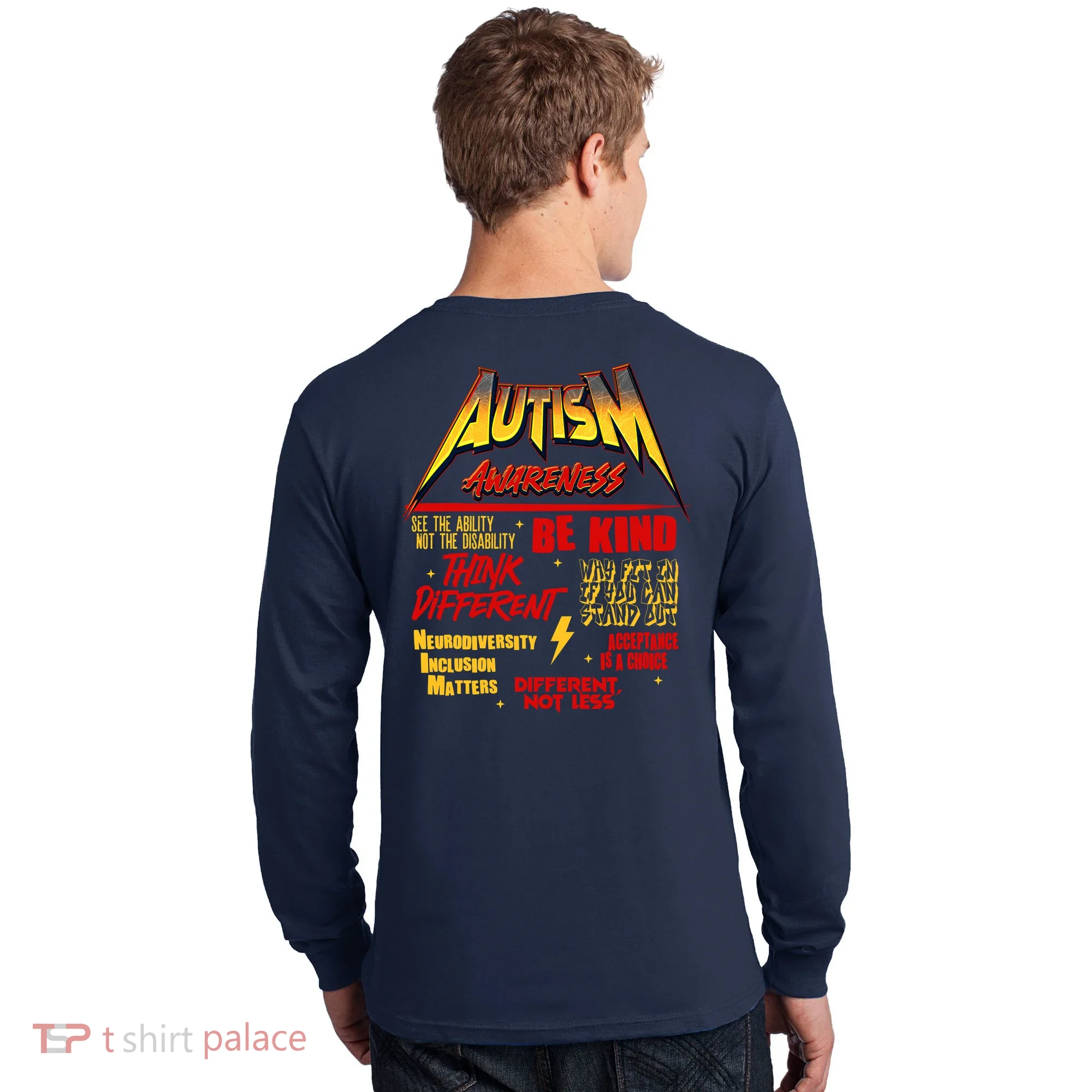 Autism World Tour Front And Back Long Sleeve Shirt