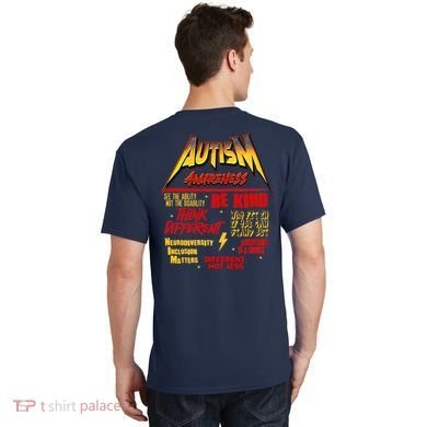Autism World Tour Front And Back T-Shirt back