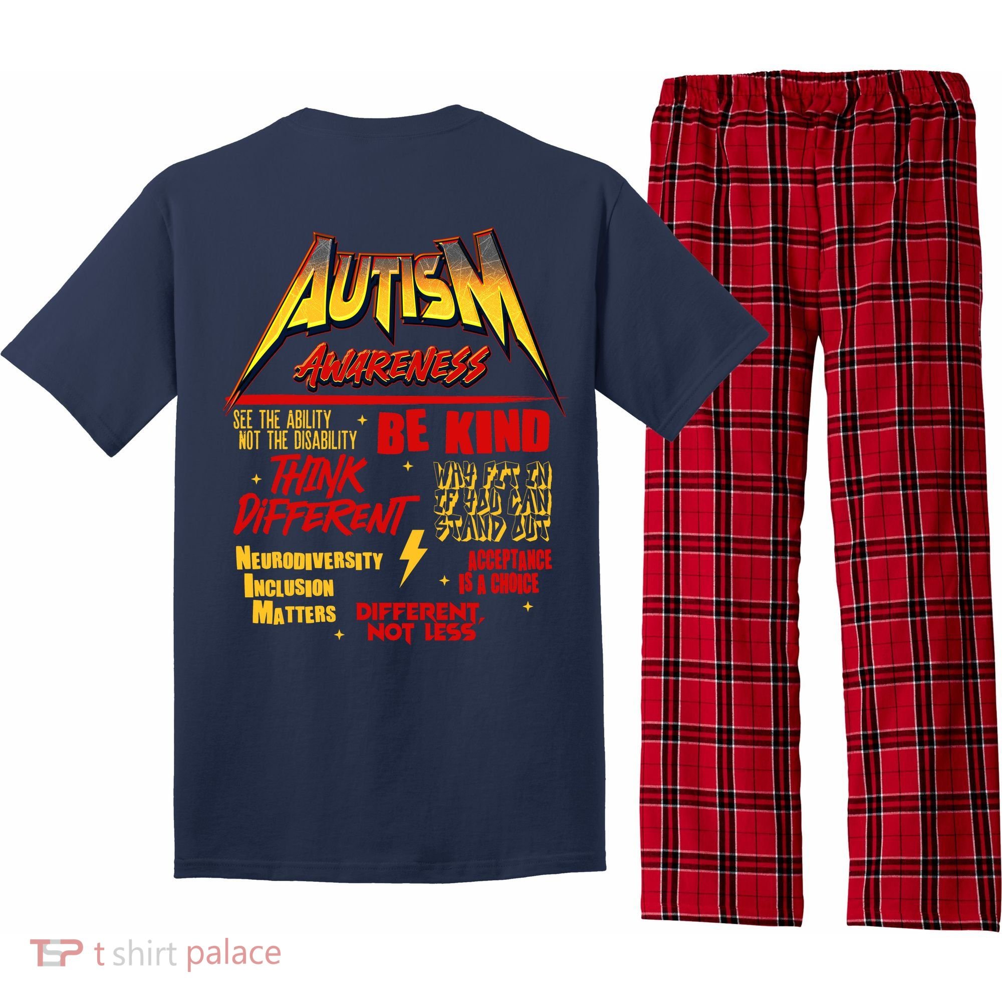 Autism World Tour Front And Back Pajama Set