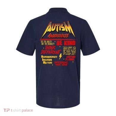 Autism World Tour Front And Back Polo back
