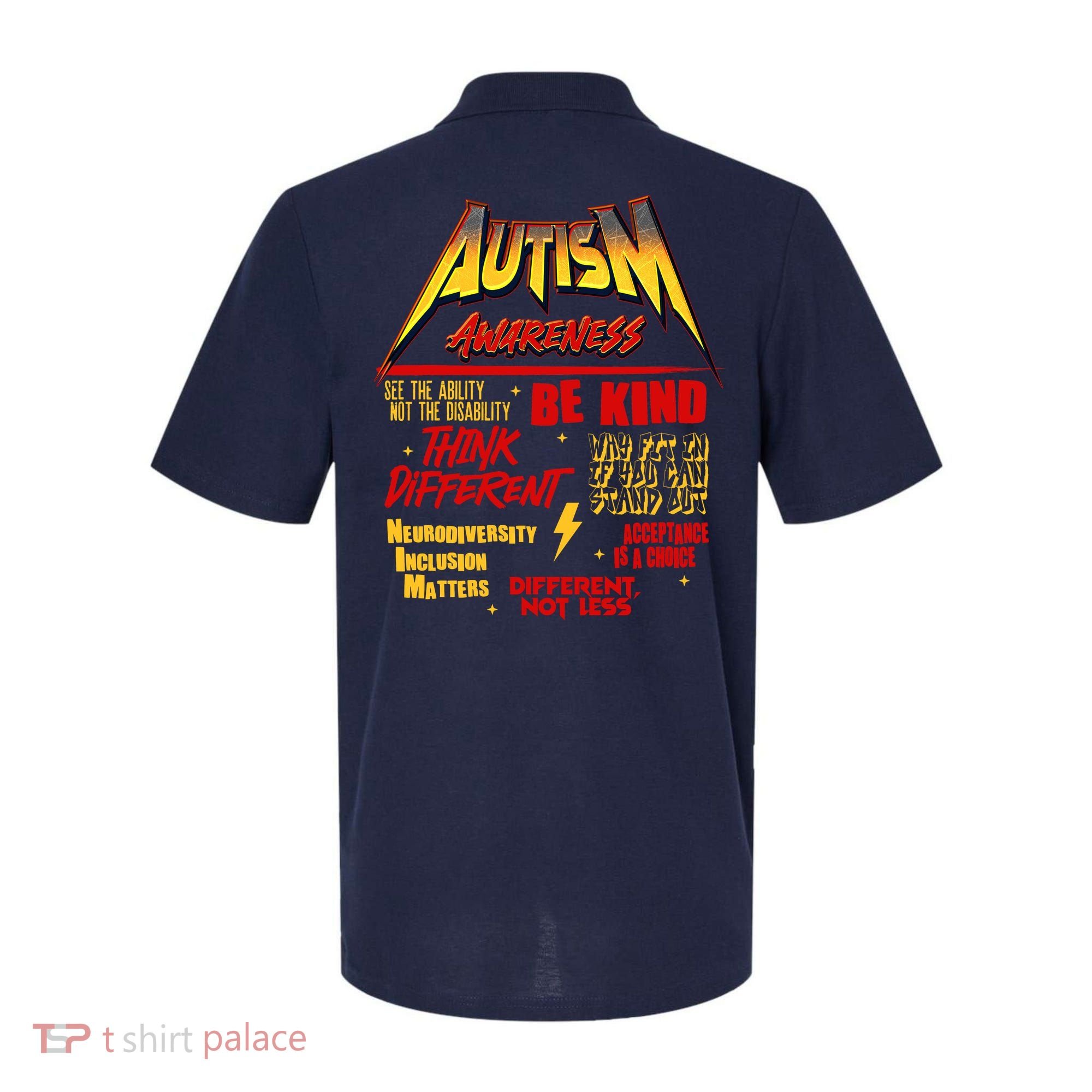 Autism World Tour Front And Back Polo