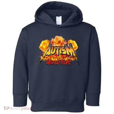 Autism World Tour Front And Back Toddler Hoodie