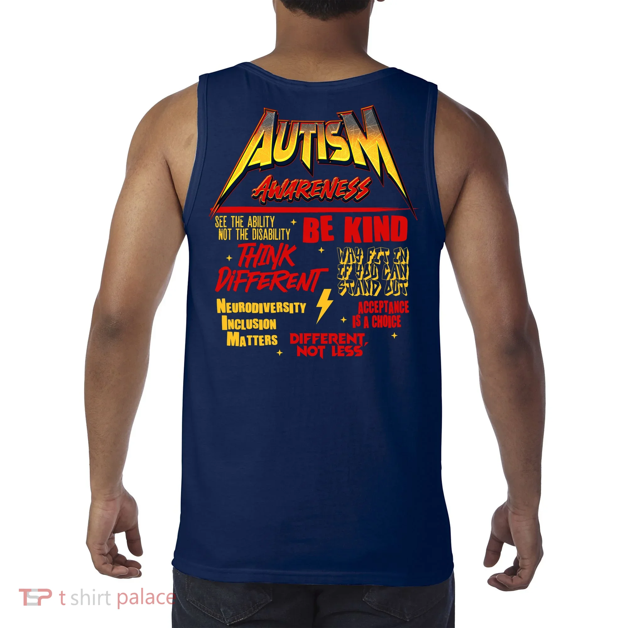 Autism World Tour Front And Back Tank Top
