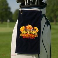 Autism World Tour Front And Back Golf Towel thumb 3