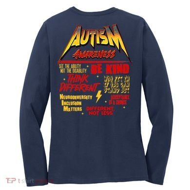 Autism World Tour Front And Back Women's Long Sleeve Shirt back