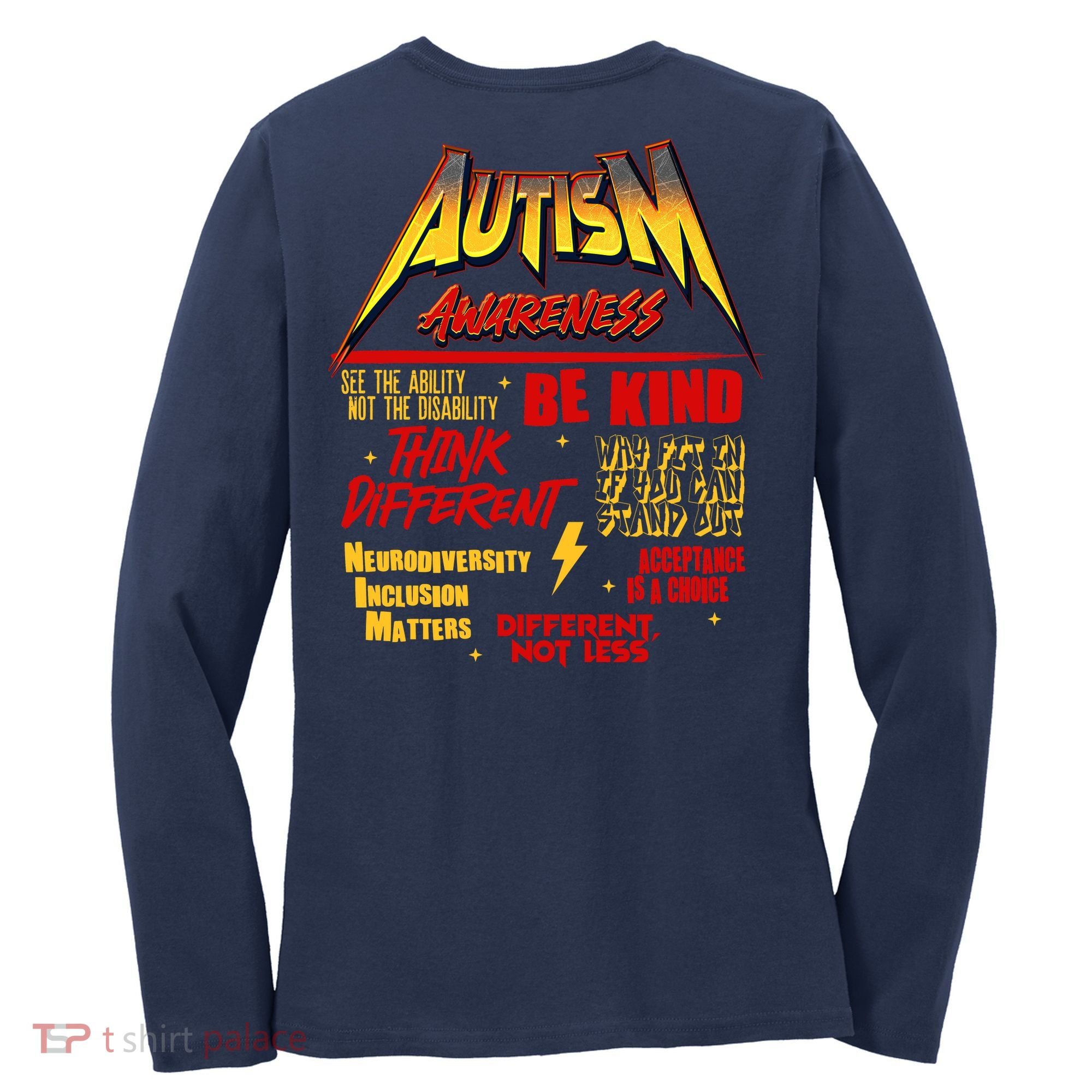 Autism World Tour Front And Back Women's Long Sleeve Shirt