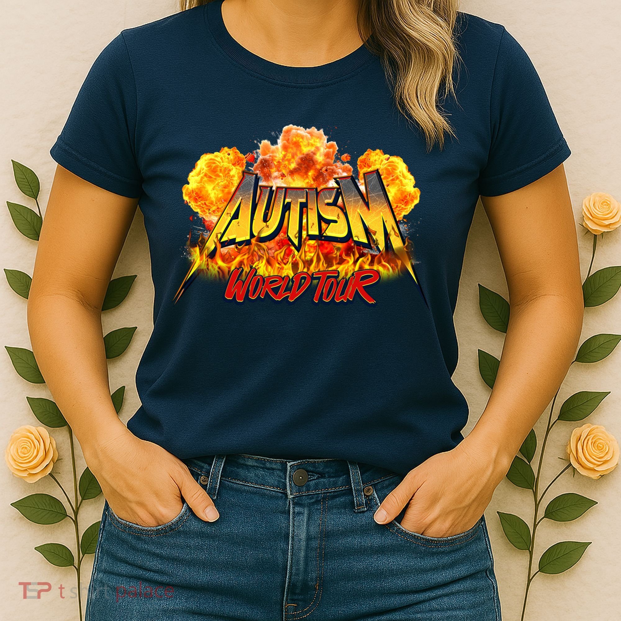 Autism World Tour Front And Back Women's T-Shirt