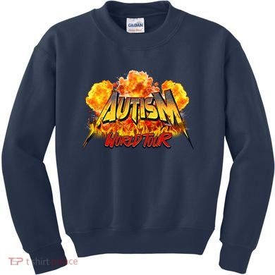 Autism World Tour Front And Back Kids Sweatshirt