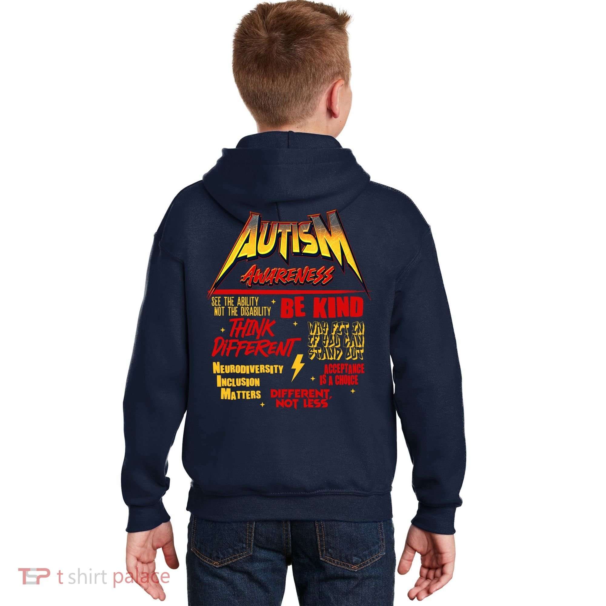 Autism World Tour Front And Back Kids Hoodie