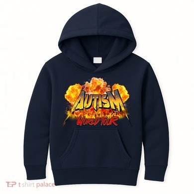 Autism World Tour Front And Back Kids Hoodie
