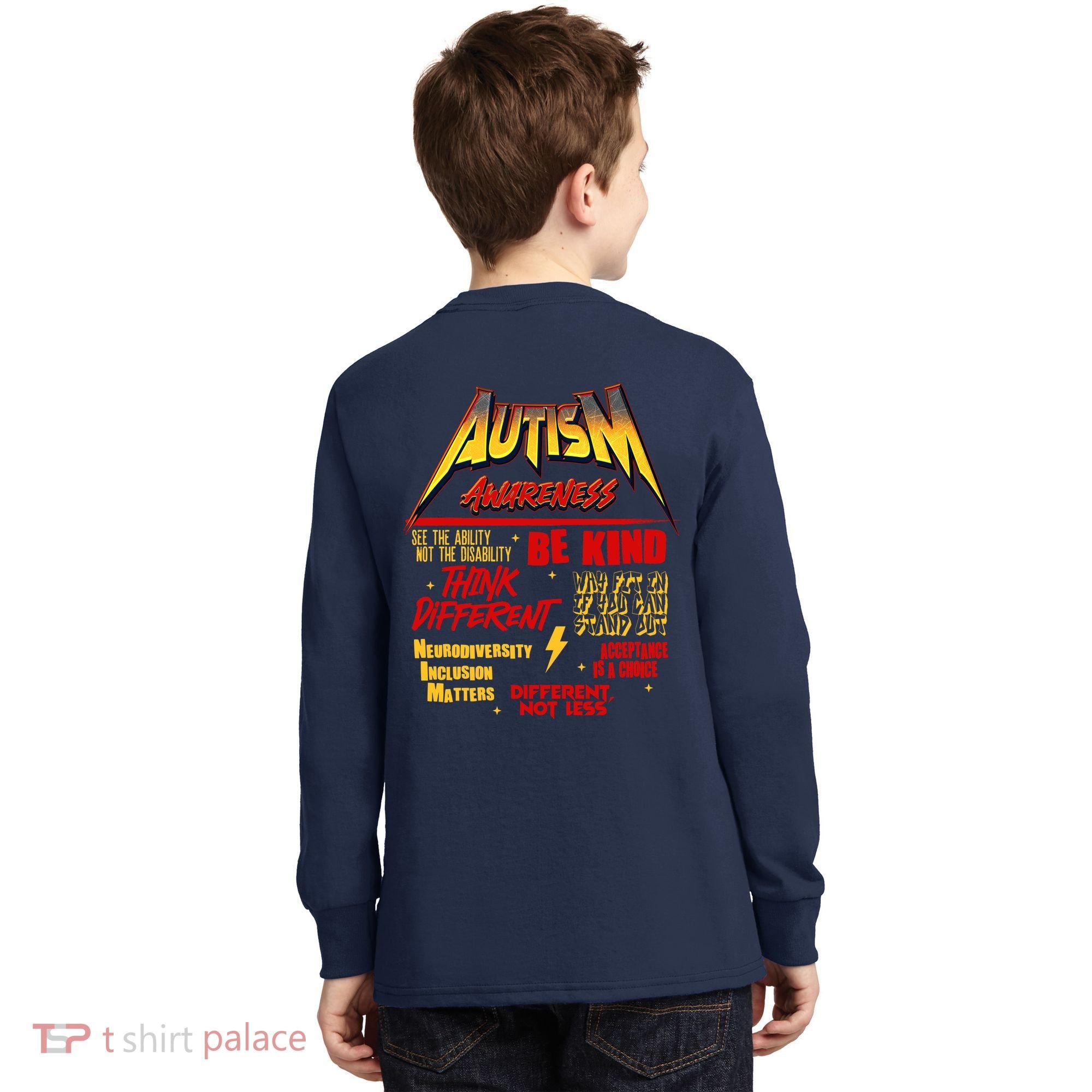 Autism World Tour Front And Back Kids Long Sleeve Shirt