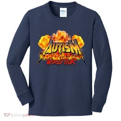 Autism World Tour Front And Back Kids Long Sleeve Shirt