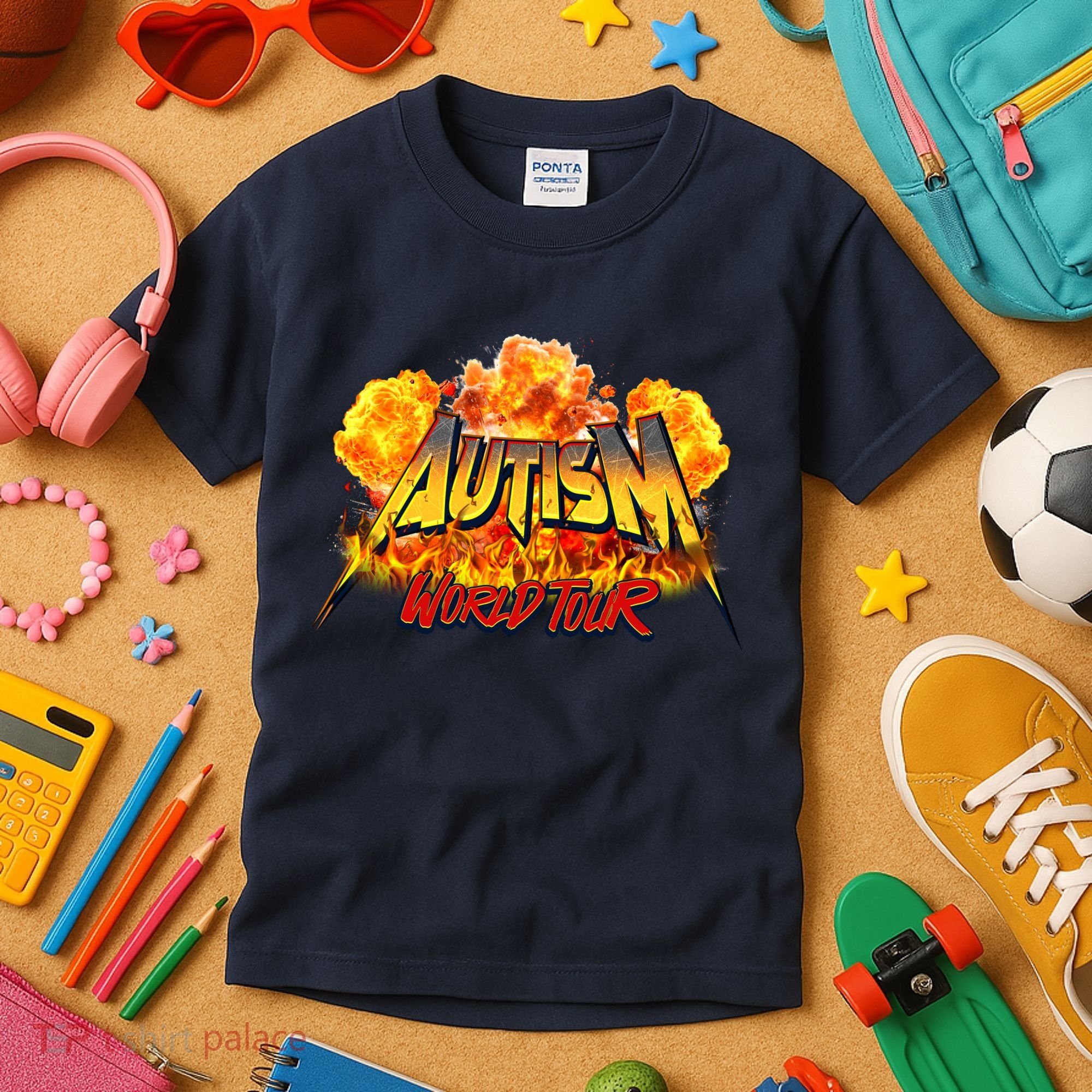 Autism World Tour Front And Back Kids T-Shirt