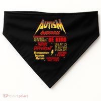 Autism World Tour Concert Be Kind Think Different USA-Made Doggie Bandana thumb 0