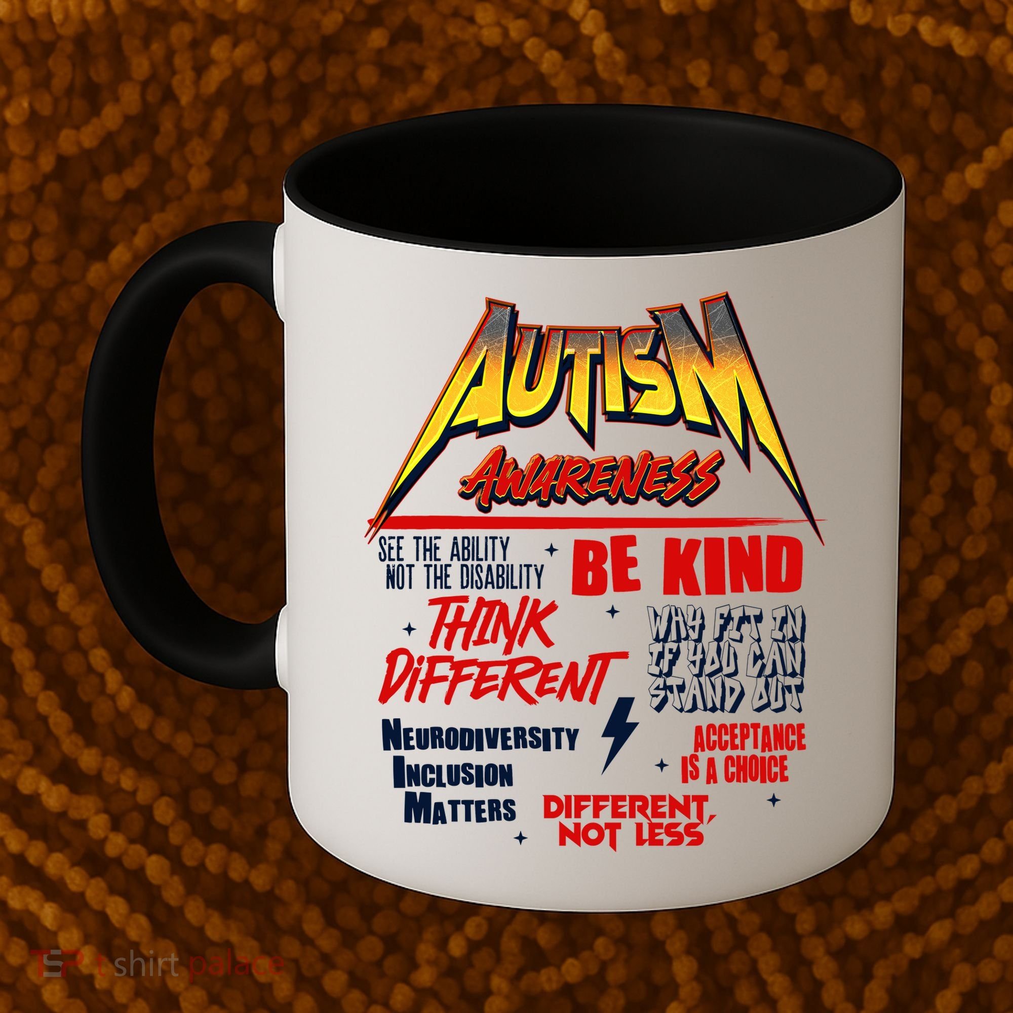 Autism World Tour Concert Be Kind Think Different Coffee Mug