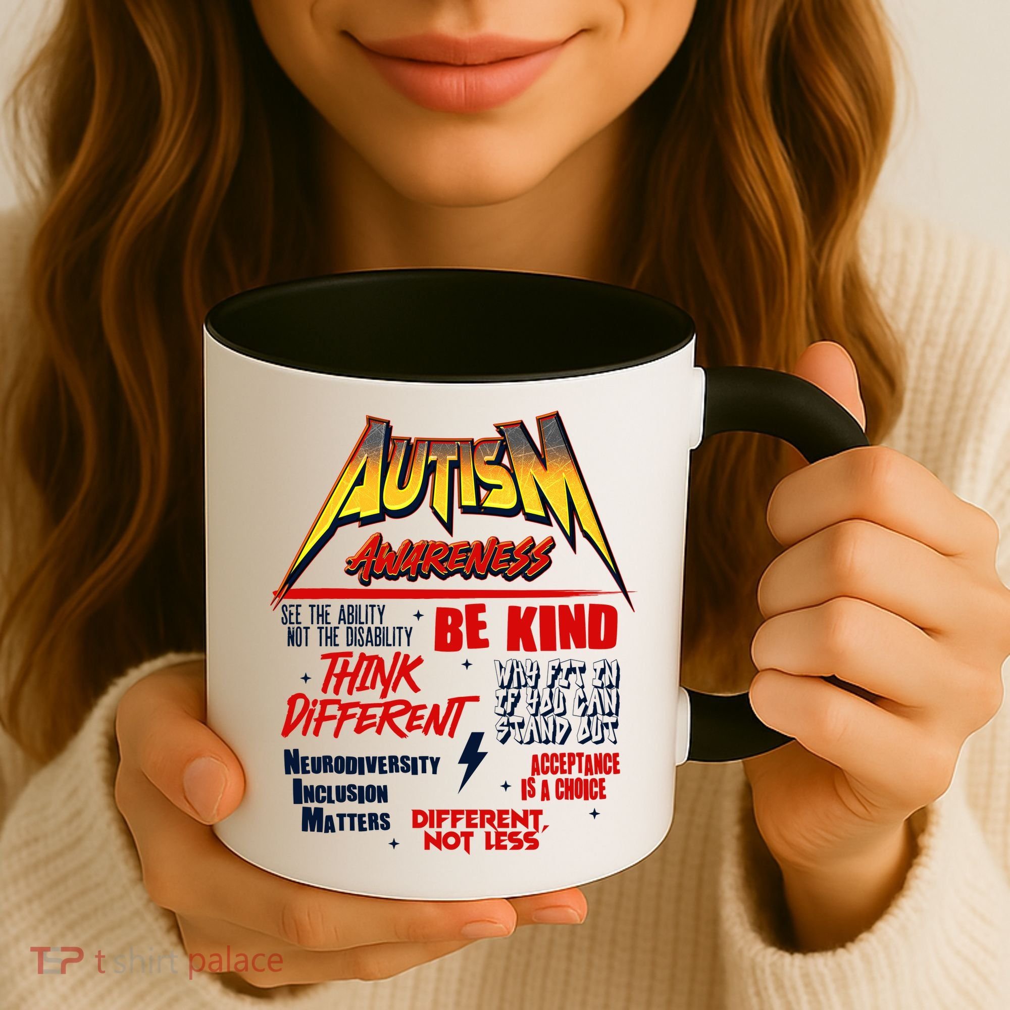 Autism World Tour Concert Be Kind Think Different Coffee Mug