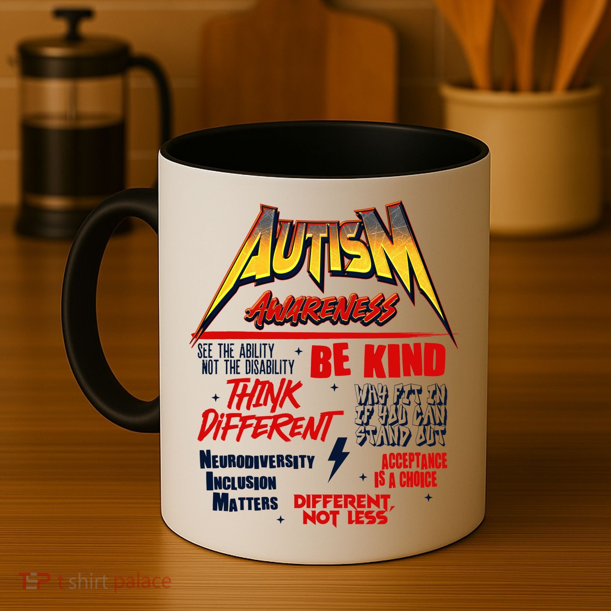 Autism World Tour Concert Be Kind Think Different Coffee Mug