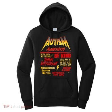Autism World Tour Concert Be Kind Think Different Women's Hoodie