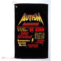Autism World Tour Concert Be Kind Think Different Golf Towel thumb 0