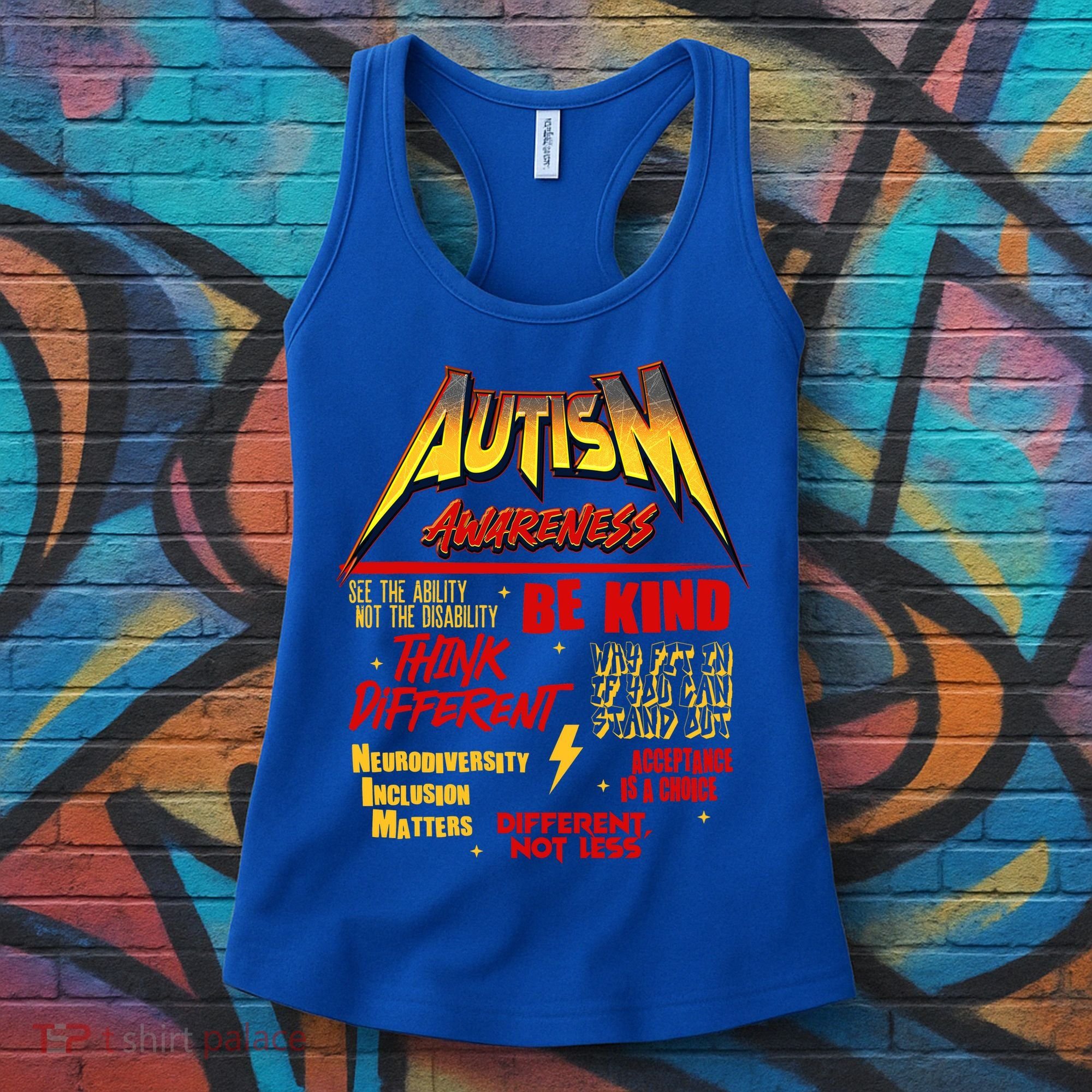 Autism World Tour Concert Be Kind Think Different Women's Tank Top