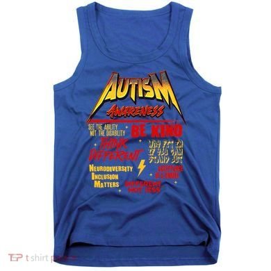 Autism World Tour Concert Be Kind Think Different Tank Top