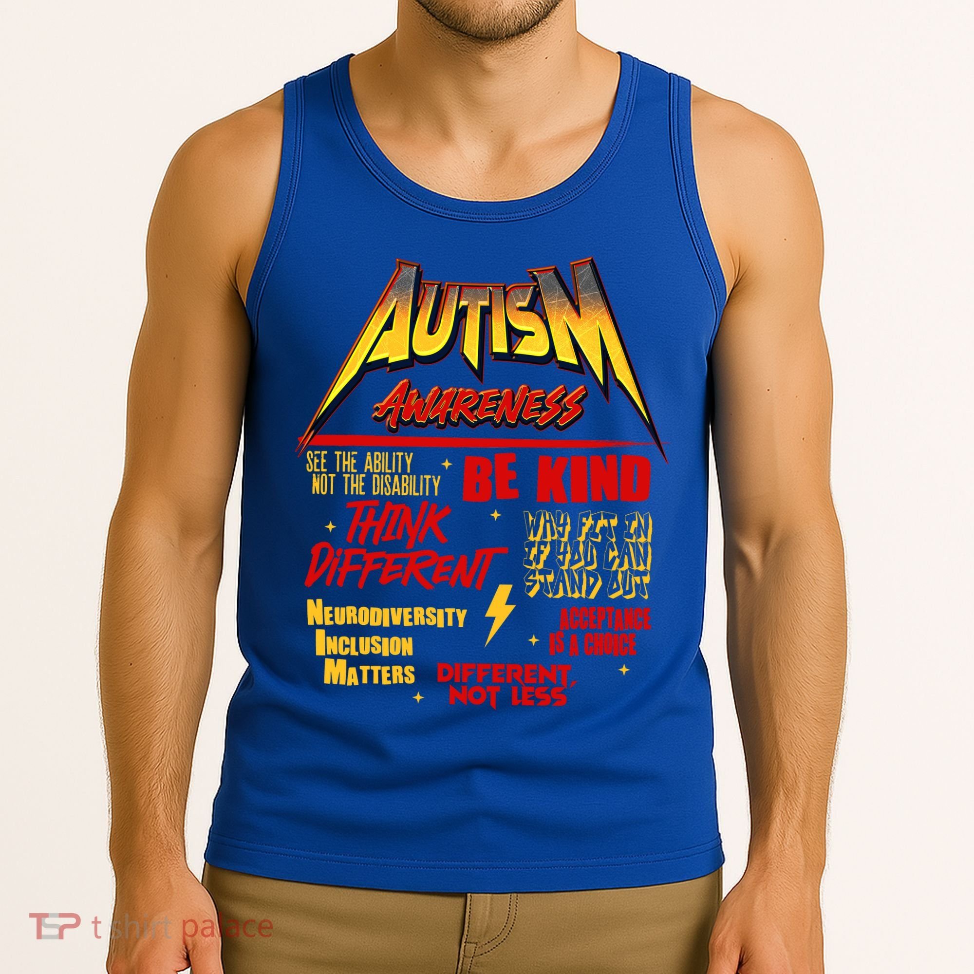 Autism World Tour Concert Be Kind Think Different Tank Top