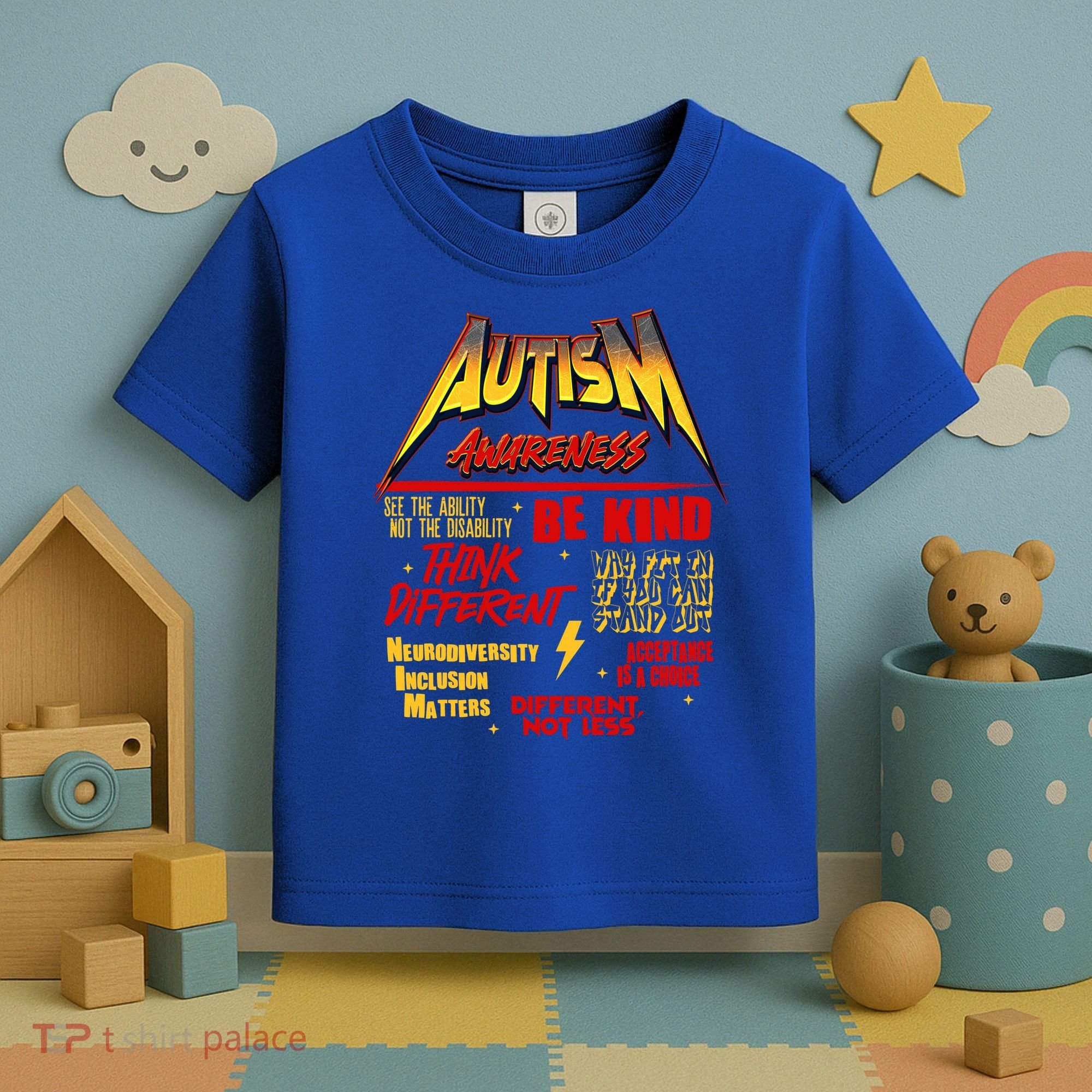 Autism World Tour Concert Be Kind Think Different Toddler T-Shirt