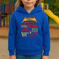 Autism World Tour Concert Be Kind Think Different Kids Hoodie thumb 3
