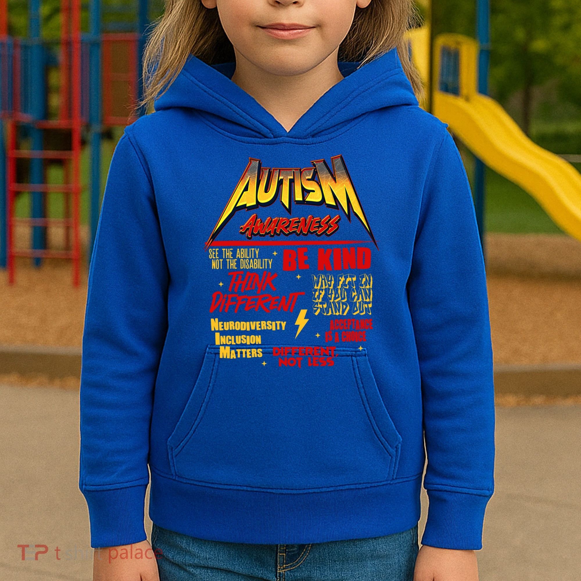 Autism World Tour Concert Be Kind Think Different Kids Hoodie