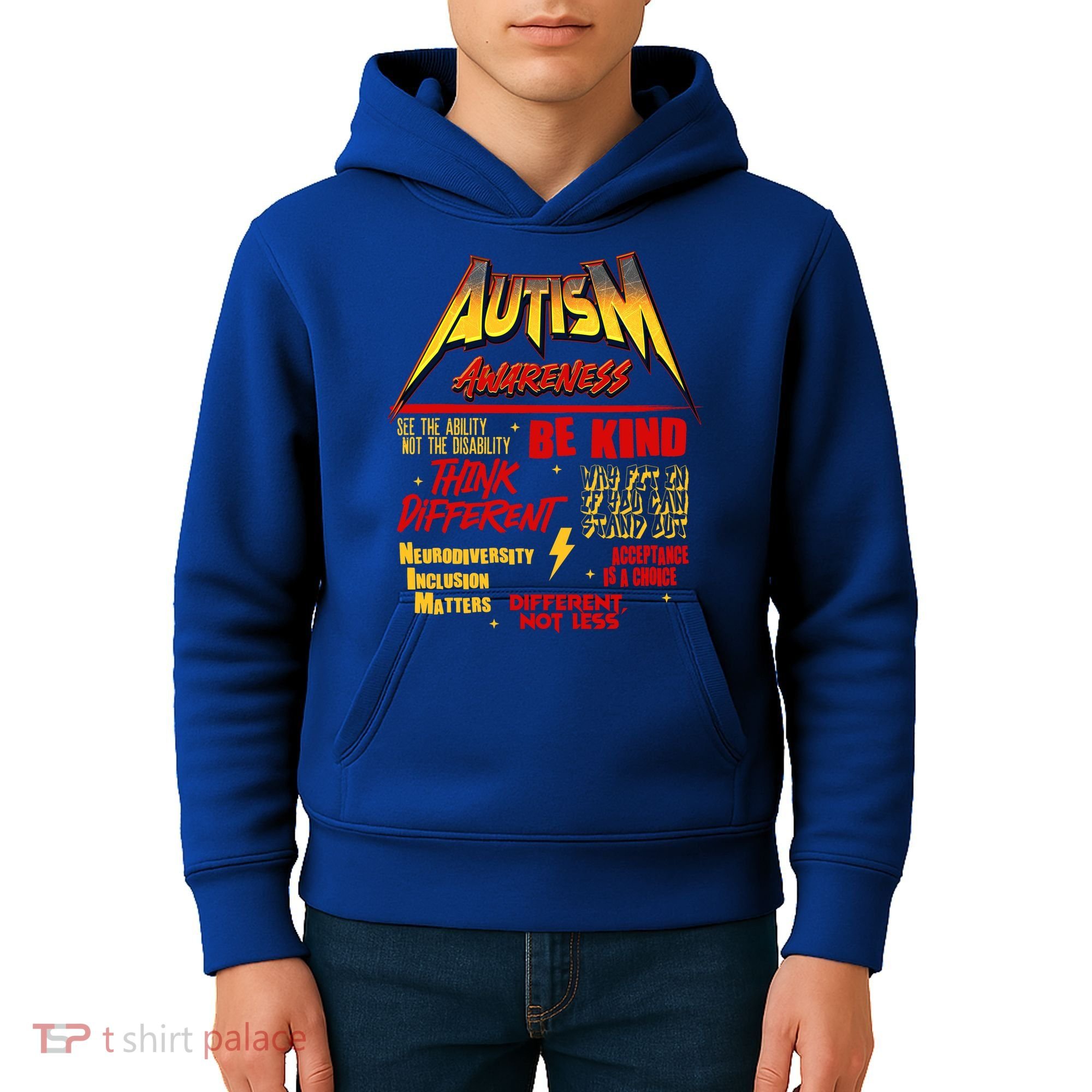 Autism World Tour Concert Be Kind Think Different Kids Hoodie