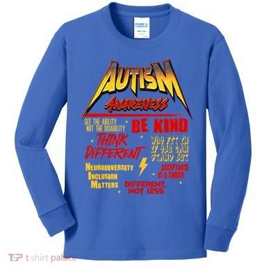 Autism World Tour Concert Be Kind Think Different Kids Long Sleeve Shirt