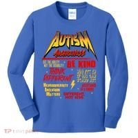 Autism World Tour Concert Be Kind Think Different Kids Long Sleeve Shirt thumb 0