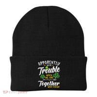 Apparently We're Trouble When We are together Irish Couples Beanie thumb 0