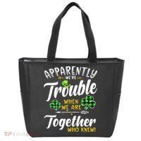 Apparently We're Trouble When We are together Irish Couples Tote Bag thumb 0
