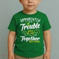 Apparently We're Trouble When We are together Irish Couples Toddler T-Shirt thumb 2